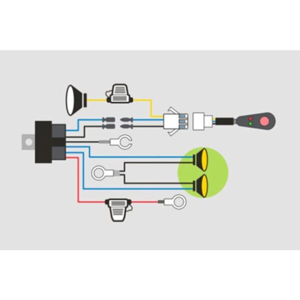 Ironman 4x4 Driving Light Wiring Loom - Suits Set of Two (2) Lights