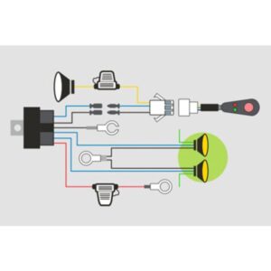 Ironman 4x4 Driving Light Wiring Loom - Suits Set of Two (2) Lights with Daytime Running Lights